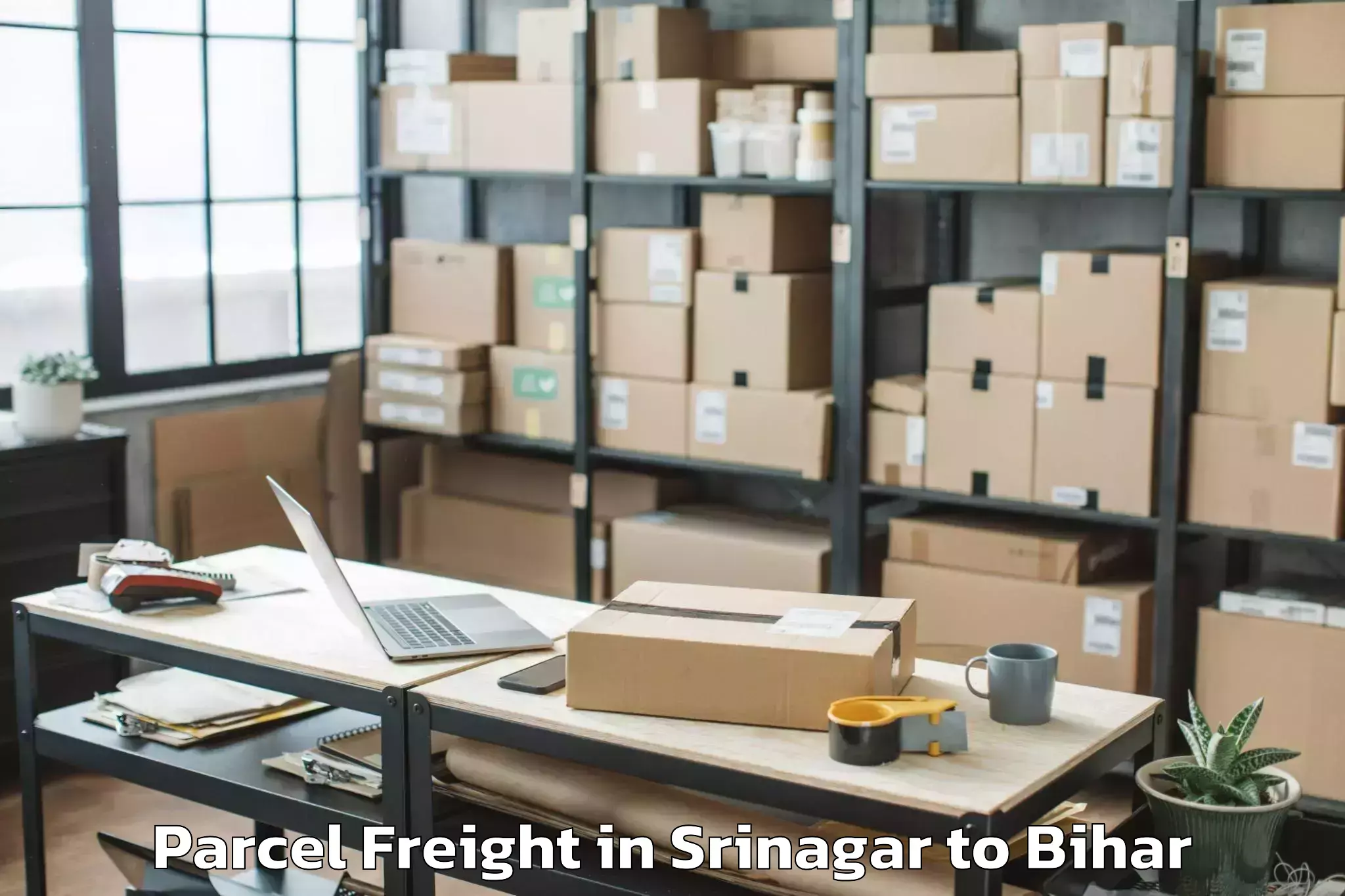 Leading Srinagar to Jai Prakash Vishwavidyalaya Ch Parcel Freight Provider